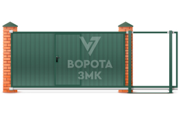 Ворота автоматические 3600×2200 с калиткой ЗМК-7600