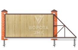 Ворота механические 6 метров 6000×2400 ЗМК-8033