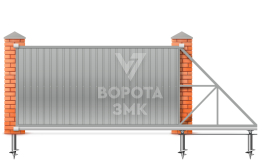 Металлопрофильные раздвижные ворота 4000×2000 ЗМК-7802