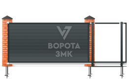 Ворота 2000×2100 на винтовых сваях ЗМК-7558