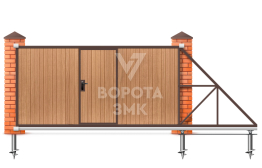 Откатные ворота механические 5500×2550 5,5 метров ЗМК-8002