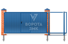 Откатные ворота 5500×2700 5,5 м ЗМК-7985