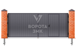 Распашные ворота 3000×2000 из профильной трубы ЗМК-5346