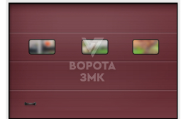 Ворота гаражные с окнами 3000×2500 ЗМК-3374